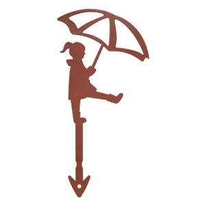 화분장식 우산쓴소녀 화분픽